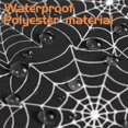 thumbnail image 5 of Halloween Tablecloth 60x104Inch Spooky Ghost Spider Web Black Table Covers Washable for Indoor Outdoor Dining Home Party Holiday Decorations, 5 of 6