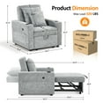 thumbnail image 6 of MCombo 3-in-1 Convertible Chair Bed, Sleeper Chair Lounge Chair Indoor, Modern Single Pull Out Couch for Living Room, Office, 6 of 11