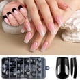thumbnail image 5 of 120Pcs Medium Long French Tip Press On Nails, Multicolor European Style Fake Nails, Reusable Removable Glue‑On False Nail Tips for Women Girls Daily Party DIY Manicure Nail Art Supplies, 5 of 5