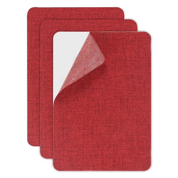 Parche de Reparación de Lienzo Autoadhesivo Impermeable Uxcell para Sofás y Muebles Vino Rojo 5.5 x 8"