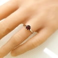 thumbnail image 3 of Red Garnet Ring Engagement Promise Ring For Women Anniversary Christmas Gift 925 Sterling Silver Gemstone Jewelry For Women Gift By KIRAN FINE JEWELS, 3 of 5