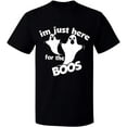 thumbnail image 2 of OXI T-Shirt - I'm Just Here For The Boos, Basic Casual T-Shirt for Men's and Women Fleece T-Shirt Short Sleeve - Black Small, 2 of 3