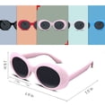 thumbnail image 4 of Gafas de sol FEISEDY Clout, ovaladas, blancas, para mujer y hombre, 4 of 8