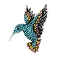thumbnail image 2 of HomeKingdee Colorful Hummingbird Brooch - Animal Theme Alloy and Rhinestone Fashion Pin for Women Men Kids and Various Occasions, 2 of 5