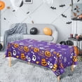 thumbnail image 7 of SUYOLL Disposable Plastic Halloween Tablecloth Black Spooky Pattern Table Cover Halloween Party Supplies For Indoor Outdoor Dinner Table Holiday Scene Decoration, 7 of 7