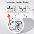 thumbnail image 4 of Lancoon LCD Digital Small Clock with Temperature & Humidity Thermohygrometer Magnetic Design Desktop Hanging 3 Types of Placement 12/24 Hour Calendar for Home Kitchen Office, 4 of 4