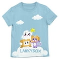 thumbnail image 6 of Lanky Box Confetti Clouds & Character Art Girl's 4-Pack Crew Neck Short Sleeve T-shirt Set-Medium, 6 of 7