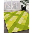 thumbnail image 3 of Ahgly Tapis d'Intérieur Lavable en Machine Carré Vert Pistache Transitionnel, 7 Pieds Carré, 3 of 7