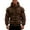 Brown Jacket for Men, variant on Mrmaere Men's Hooded Faux Padded Jacket Muscle Texture Warm Casual Coat for Daily Streetwear & Outdoor Activities Brown L