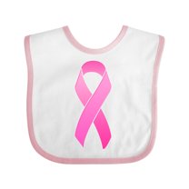 Inktastic Breast Cancer Pink Awareness Ribbon Boys or Girls Baby Bib