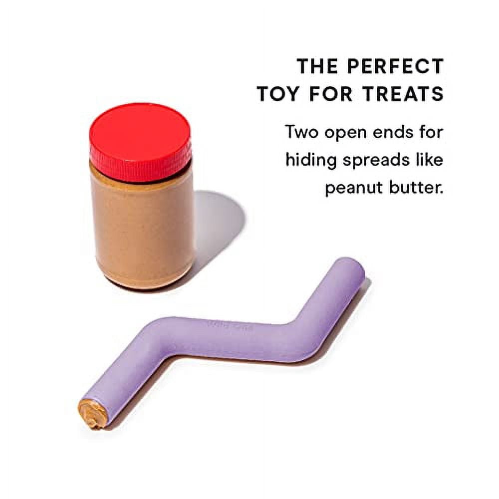 Wild One Bolt Bite Dog Toy 100% Natural Rubber, Fun to Chew, Chew Toy, Treat Dispensing, Durable for Large Breeds Lilac