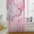 thumbnail image 6 of Marble Pink Sheer Curtains 96 Inches Long, Modern Abstract Ink Painting Luxury Light Filering Curtains, Privacy Drapes Simi Floor to Veiling Curtain for Living Room Bedroom Large Window Treatment, 6 of 9