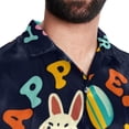 thumbnail image 5 of Easter Font Men's Casual Printed Button Down Short Sleeve Beach Shirts, 5 of 6
