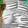 thumbnail image 5 of Heights King Size Comforter Sets, 3-Piece Bedding Set King, Reversible Striped Comforter Bed Set, Charcoal, 5 of 7