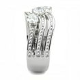 thumbnail image 4 of Women's Stainless Steel High polished CZ Clear Engagement Ring, 4 of 5