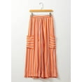 thumbnail image 4 of Women's Summer Wide Leg Palazzo Pants - High Waist, Striped, Flowy & Comfy with Pockets - Casual Beach, Lounge, Travel Outfit, 4 of 5