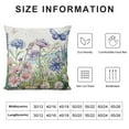 thumbnail image 5 of Creowell  Spring Floral Throw Pillow Covers 18 x 18 Inch Garden Flower Butterfly Decorative Pillows for Couch Sofa Garden Patio Decor, 5 of 5