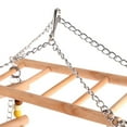 thumbnail image 2 of Pet Hanging Ladder Wooden Suspension Bridge Steps Stairs Climbing Swing Double-Layer Toys For Bird Parakeet Hamster Budgie Cockatiel Parrot Hammock Cage Toy, 2 of 9