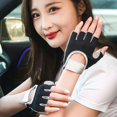 thumbnail image 2 of Women's Fitness Gloves Half Finger Outdoor Sports Cycling Gloves Men's Mountaineering Yoga Driving Shock Absorbing Dew Finger Gloves Black S, 2 of 8