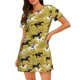 thumbnail image 1 of Fotbe Horsemen In Horseraces Bata de Dormir para Mujer con Estampado, Camisón de Algodón de Manga Corta, Ropa de Dormir Casual, 1 of 6
