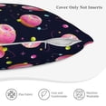 thumbnail image 5 of Bingfone Cartoon Donut Planets Linen Throw Pillow Covers Cushion Case Pocket Button Vintage Farmhouse Pillowcase-18"x18", 5 of 9
