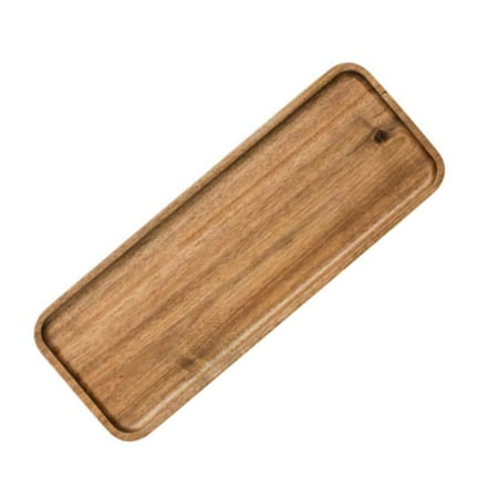 

unbranded Tea Tray BBQ Snack Cake Wooden Tray Japanese Style Household Serving Tray (Medium Size Shape Brown)
