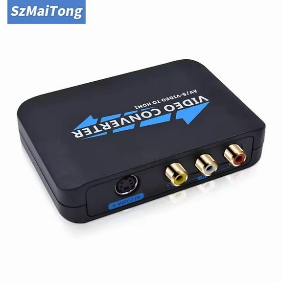 RAPOBRIX 1080P AV CVBS RCA/S-Video to HDMI Converter Adapter for DVD/PS2/Xbox