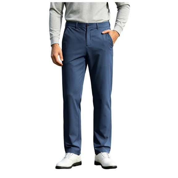 Akiihool Casual Pants Men Relaxed Mens Chinos Casual Pants Slim Fit Stretch Plaid Pants for Men Navy,M