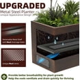 thumbnail image 4 of WORTH 30" L.x11 W.x13 H. Metal Steel Planters - Rectangular Trough Planter Box, No Assembly Required, with 2 Mesh Vents, Unique Shape & Functional Design, Indoor Outdoor Home Garden - Bronze, 4 of 7