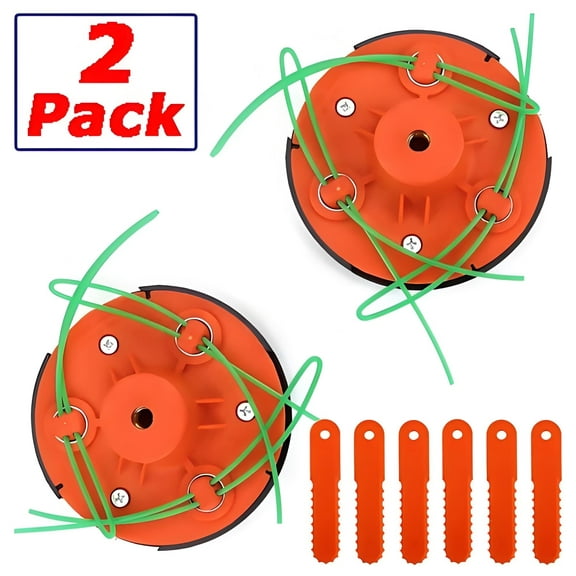 2Pcs Universal Trimmer Head Replacement for Gas/Electric Weed Eater, Lawn Mower