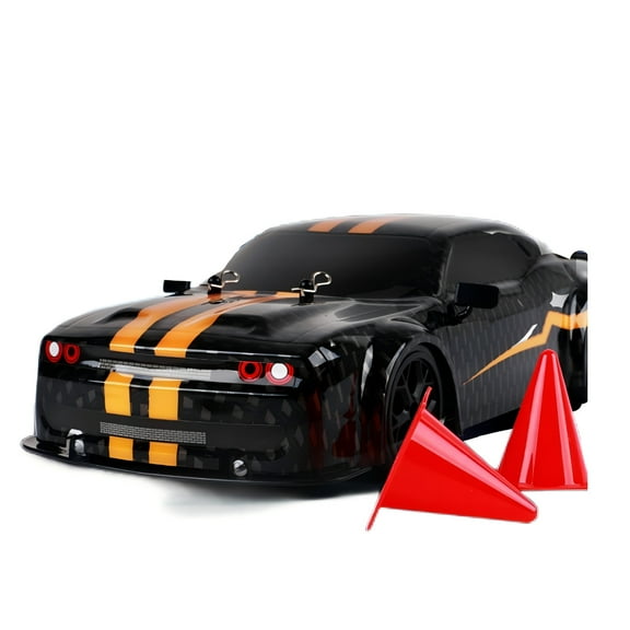 1/14 Scale 4WD RC Drift Car High Speed Racing Remote Control Vehicle Electric Drift Racing Model With LED Front Lights Dual Gear System USB Powered Driving For Adults Hobbyists