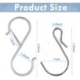 thumbnail image 2 of 32 Pack S Hooks for Hanging - Silver Stainless Steel Metal S Hooks, Heavy Duty Metal S Shaped Hooks with Safety Buckle Design for Outdoor, Lights, Kitchenware, Hanging Hooks, 2 of 5