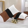 thumbnail image 2 of Lumbar Pillow Covers 20x12 Inch Set of 2, Brown Black White Boho Waterproof Outdoor Pillow Covers, Modern Striped Art Decorative Cushion Pillowcases for Couch, Sofa, Bed, Garden, Patio, 2 of 9