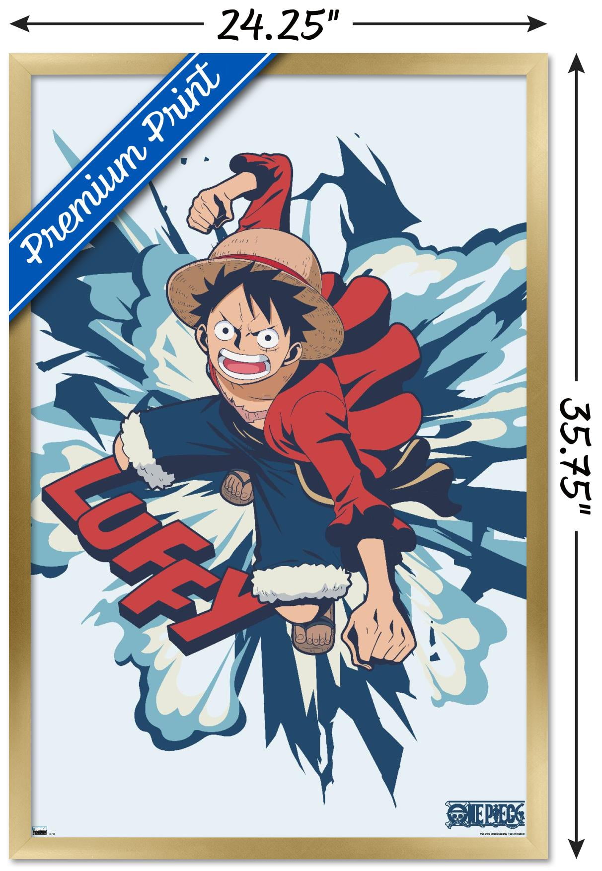 One Piece: Fishman Island - Luffy Punch Wall Poster, 22.375