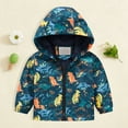 thumbnail image 2 of Zanarzt Raincoat Toddler Toddler Rain Jacket Cartoon Windbreaker Coat Baby Girl Boy Zip Hooded Outerwear Spring Raincoat Navy,3-4 Years, 2 of 9