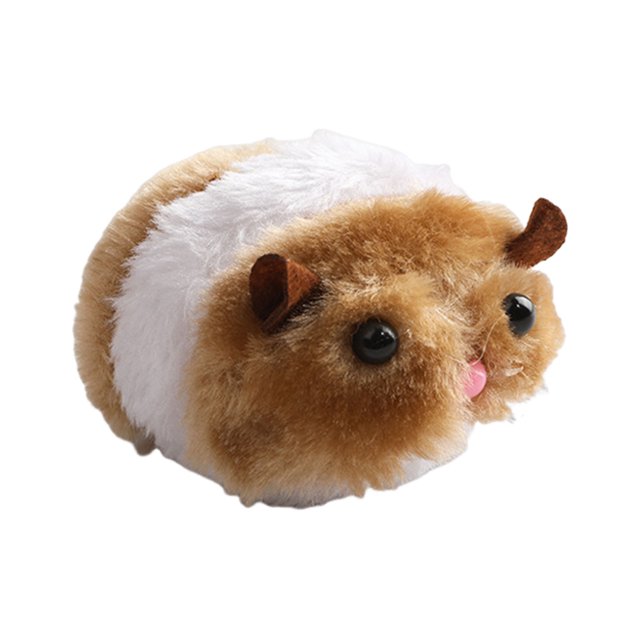 Visland Cats Pull String Mouse Interactive Cat Toy Movable Vibrating Mouse Fluffy Plush Mice Toy for Cats Kitten Pets Indoor Exercise Entertainment