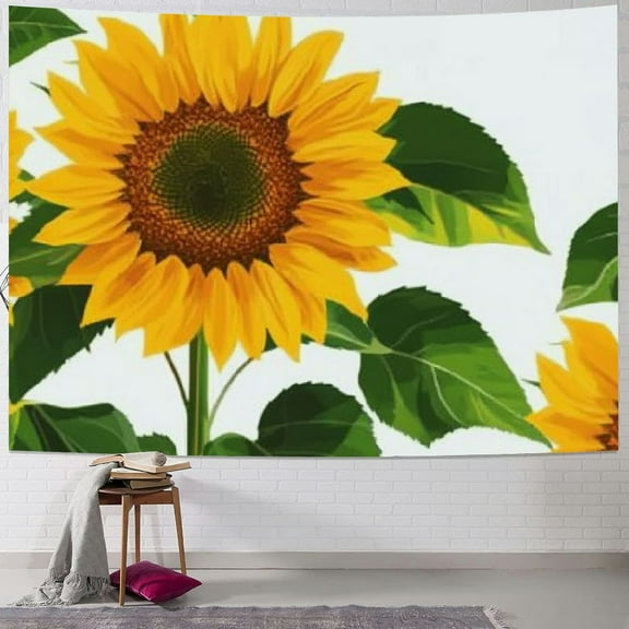 BCIIG Sunflower Print Wall Tapestry Personalized Funny Backdrop Bedroom Wall Hanging Art Decor Tapestry 40x30inch