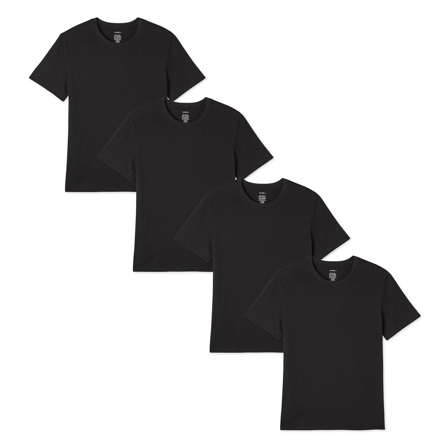 George Men's Crew Neckline Tee 4-Pack, Sizes S-XL