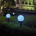 thumbnail image 4 of Lámpara de césped solar LED Lámpara de césped de bola de onda blanca Iluminación de jardín de villa de parque residencial Lámpara decorativa, 4 of 6