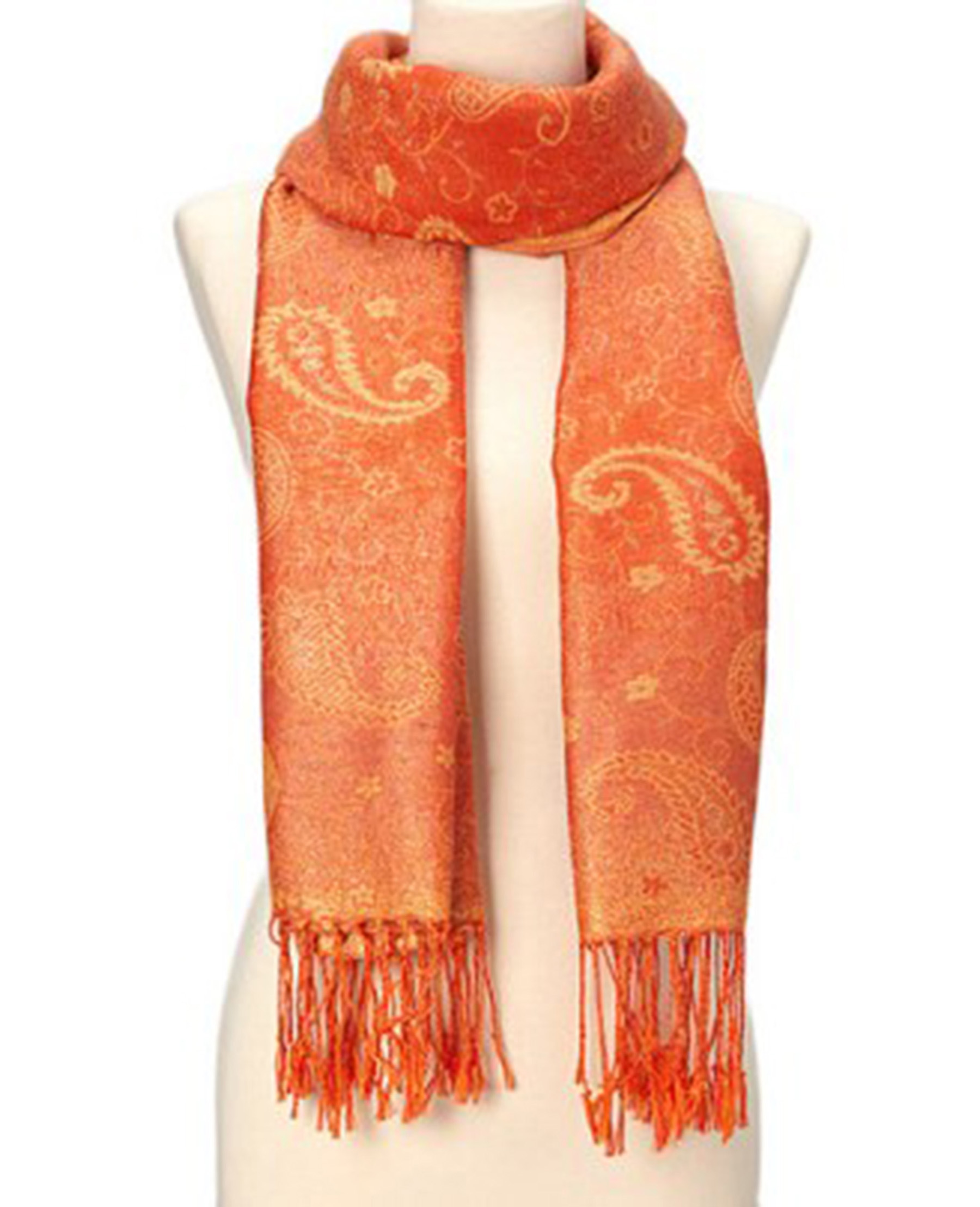 Orange scarves womens Clearance
