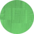 thumbnail image 1 of Ahgly Company Indoor Round Abstract Emerald Green Contemporary Area Rugs, 8' Round, 1 of 4