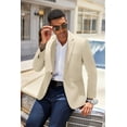 thumbnail image 4 of COOFANDY Men Linen Cotton Sport Coats Casual Blazer Dress Formal Jacket Lightweight Blazer Slim Fit Suit Jacket, 4 of 10