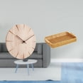 thumbnail image 2 of Reloj de pared redondo, reloj de pared de madera, cesta de almacenamiento, cesta de cocina tejida con asas, hecho a mano para sala de estar, dormitori, 2 of 8
