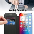 thumbnail image 3 of for iPhone 15 Pro Max Wallet Case with RFID Blocking Credit Card Holder,Compatible with MagSafe,PU Leather Flip Kickstand Shockproof Cover Women Men for iPhone 15 Pro Max Phone case,Black, 3 of 8