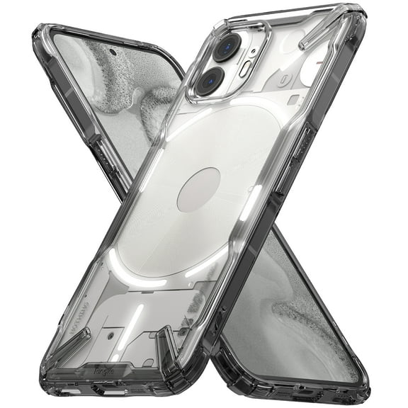 Ringke Fusion-X [Anti-Scratch Dual Coating] Compatible with Nothing Phone 2 Case, Augmented Bumper Shockproof Cover Designed for Nothing Phone (2) - Smoke Black