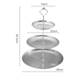 thumbnail image 4 of Stainless Steel Multi-Layer Tray Dessert Plate Fruit Plate Snack Plate Display Plate Cupcake Rack Silver, 4 of 5