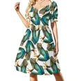 thumbnail image 3 of Dálmata tomando un baño relajante Vestido de manga corta Vestido vintage de verano para mujer Vestido de verano para mujer, 3 of 7