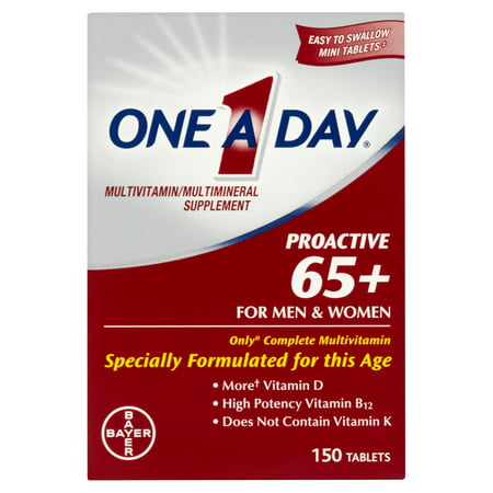 One A Day proactive 65+ pour hommes et femmes multivitamines / Supplément Multiminéraux, 150 count