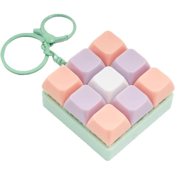 Clicky Keyboard Fidget,Keyboard Fidget Toy,9-in-1 Keyboards Fidgets Keychain Toy, Detachable Reconfigurable Finger Clicker Button Decompression Gifts, Portable Fidgets Clicker