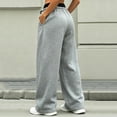 thumbnail image 3 of Guluxicc Women's Sweat Pants with Pockets Elastic Waist Drawstring Long Wide Leg Trousers for Everyday Fall Winter, 3 of 7
